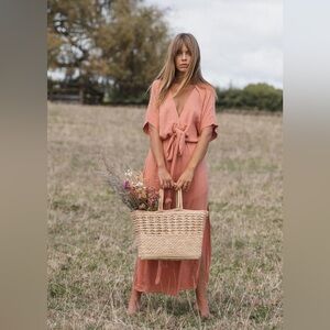 Hazel + Folk Melody Maxi Dress Dusty Rose Sz XS/S